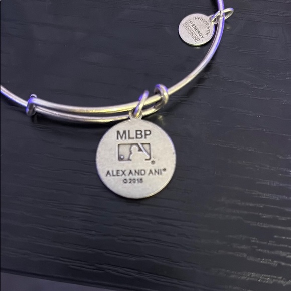 Silver Alex and Ani New York Yankees Charm Bracelet - Picture 3 of 3